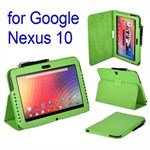 Deluxe Case til Nexus 10 - Læder (Grøn)